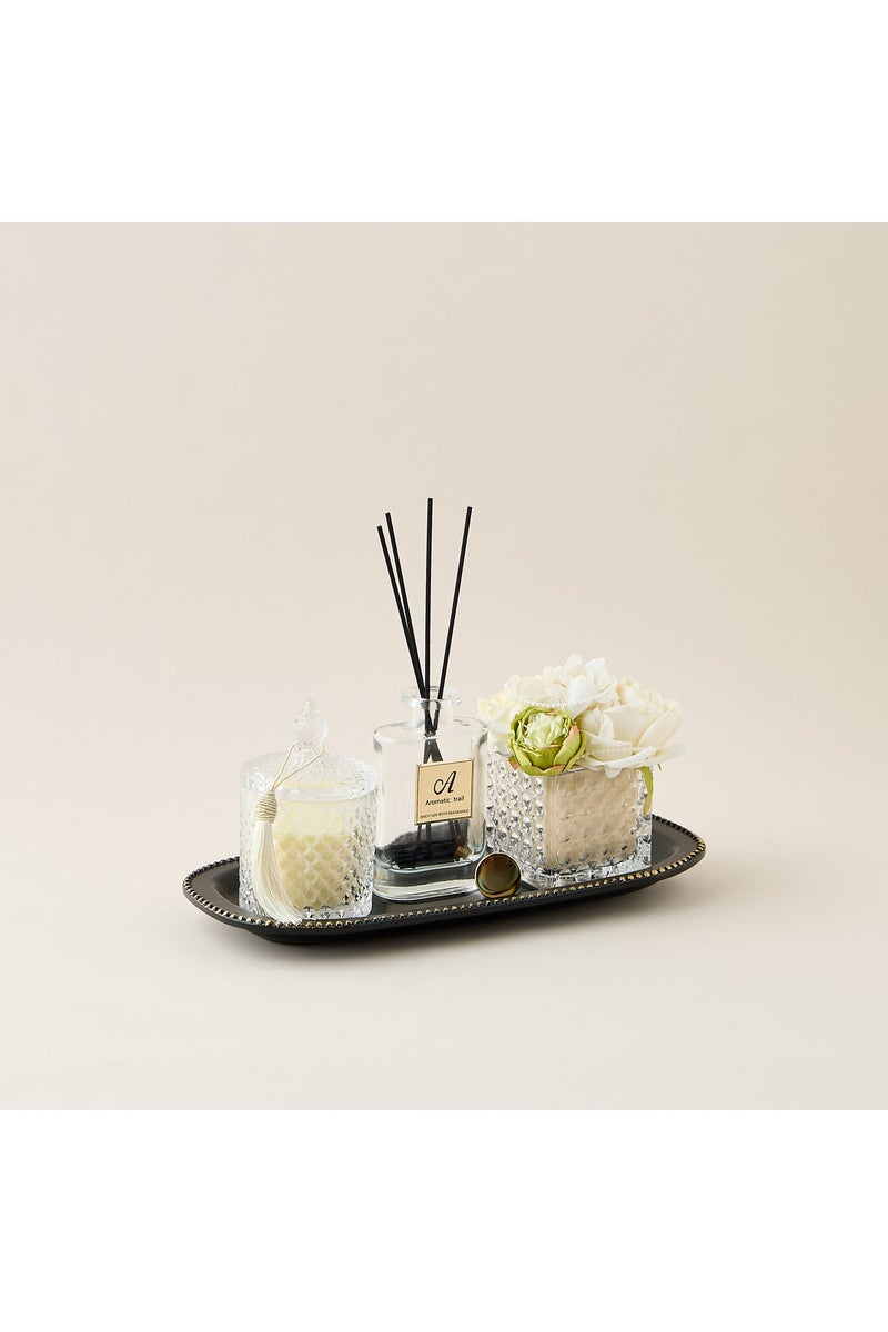 LIFESTYLE مجموعة هدايا معطرات الهواء بلوم مع صينية - Image 2